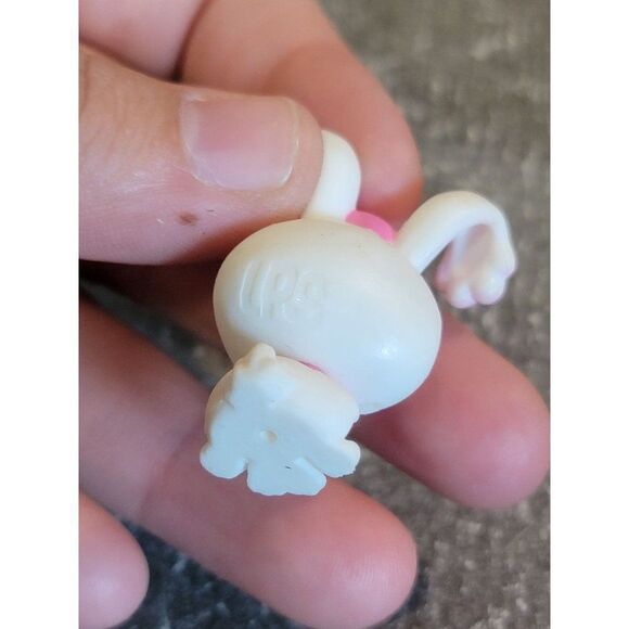 LPS pink white bunny mini Littlest Pet Shop toy figure - Picture 4 of 5